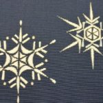 オーダーメイドの雪の結晶柄の袋帯