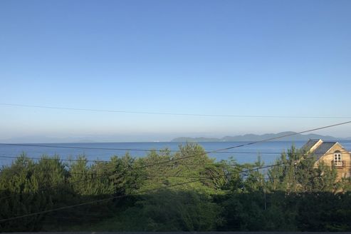 車窓から見た琵琶湖
