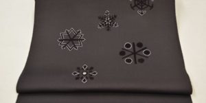 オーダーメイドで作った雪の結晶柄の帯