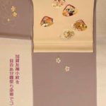 加賀友禅小紋を貝合わせ雛祭りの染帯でコーディネート
