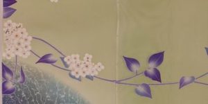 加賀友禅絽の付下げ「紫陽花と湧水」