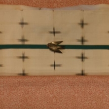 染の牛首紬を琉球絣の帯でコーディネート