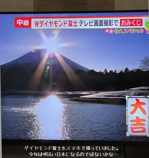 ダイヤモンド富士の映像をスマホで撮る
