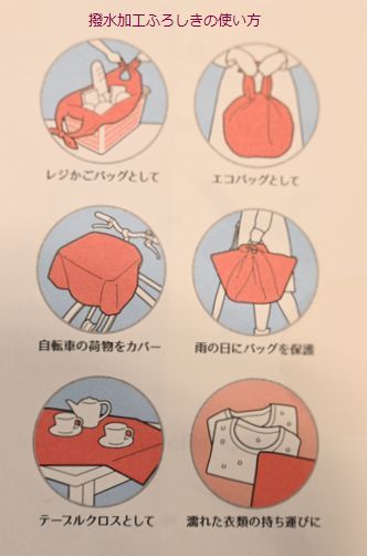 撥水加工ふろしきの使い方