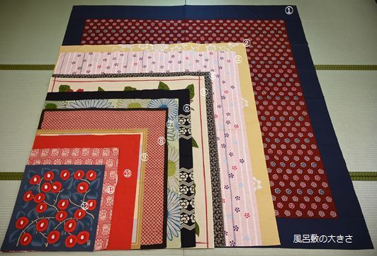 風呂敷の大きさと大風呂敷の活用法・そして風呂敷包み無料講習会を3月 