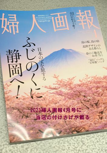 2023婦人画報4月号に当店のきものが載る