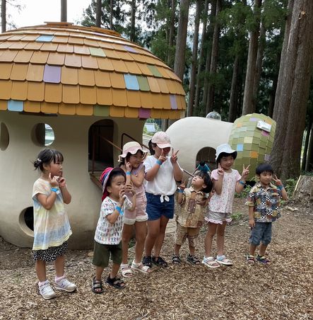 福井県池田町のアドベンチャーパークにて