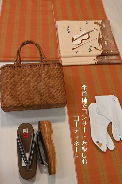 牛首紬でコンサートを楽しむコーディネート