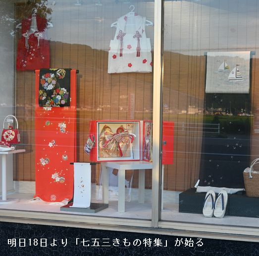 明日8月18日より「七五三きもの特集」が始ります