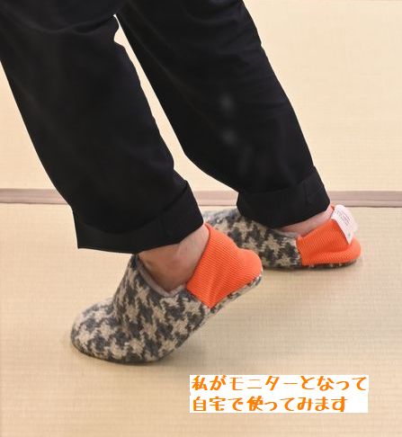 私がモニターとなって自宅で履いてみます