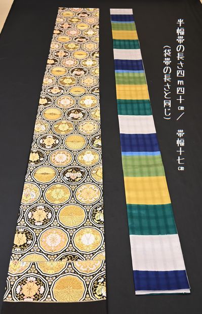 半幅帯の長さは袋帯と同じ4m40㎝