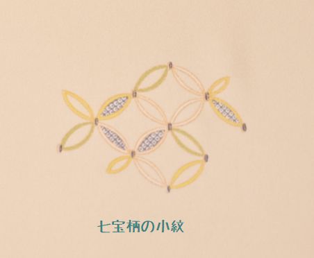 七宝柄の小紋