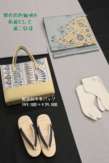 単衣色無地を街着として着こなす