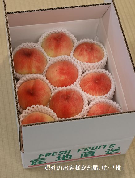 福島県のお客様から届いた「桃」